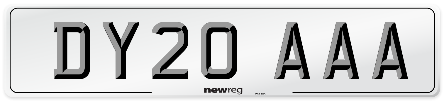 DY20 AAA Number Plate from New Reg